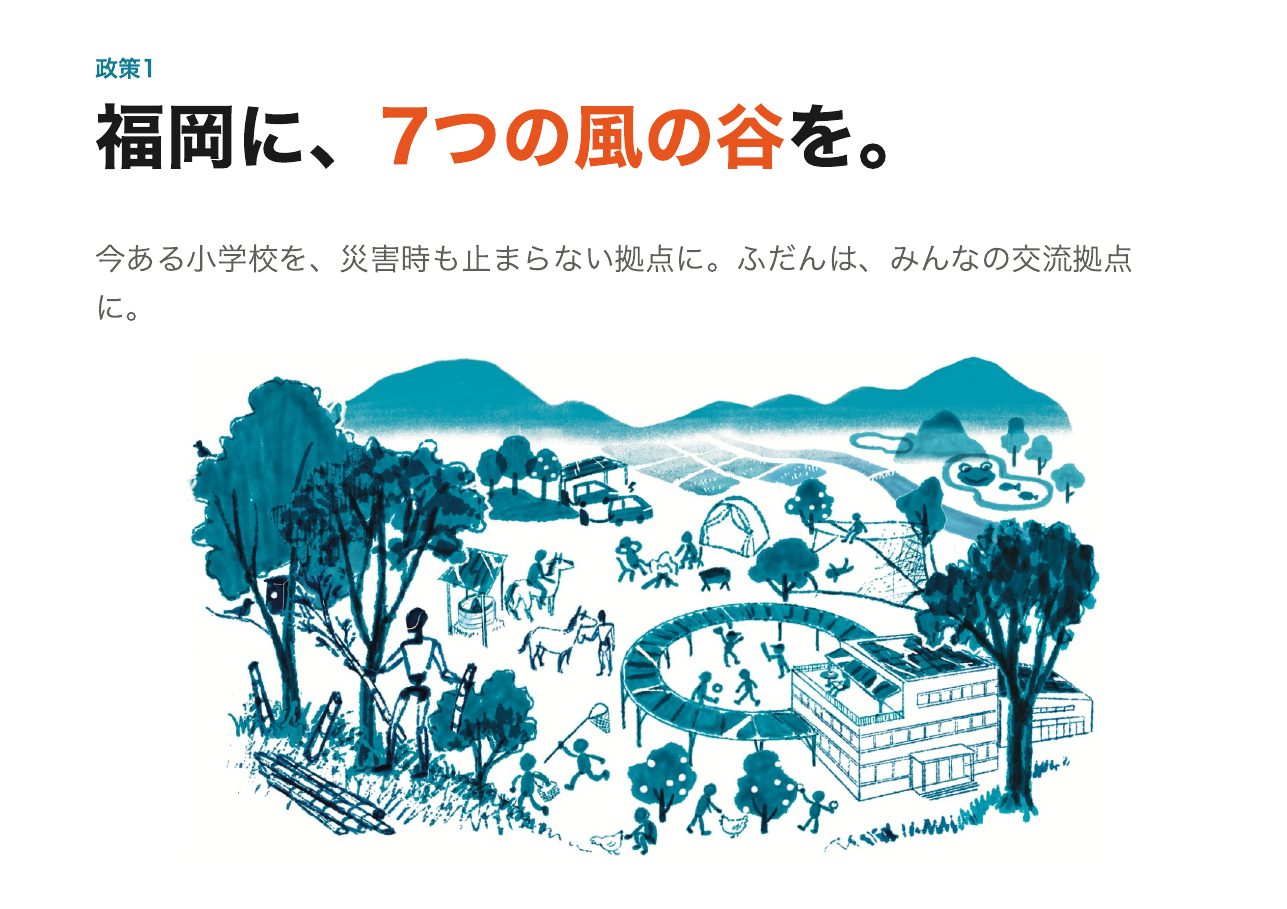 会見フリップ34：福岡に、7つの風の谷を。